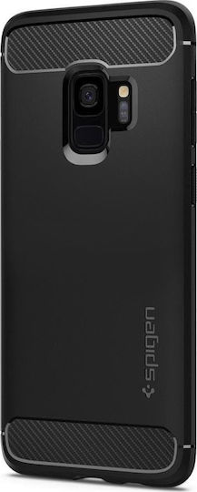 Spigen Rugged Armor Back Cover Silicon Negru (Galaxy S9)