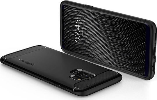 Spigen Rugged Armor Back Cover Silicon Negru (Galaxy S9)
