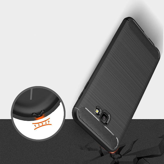 Hurtel Plus 2018 Umschlag Rückseite Kunststoff Schwarz (Galaxy J4+)