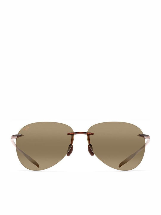 Maui Jim Men's Sunglasses with Brown Plastic Frame and Brown Polarized Lens H421-26
