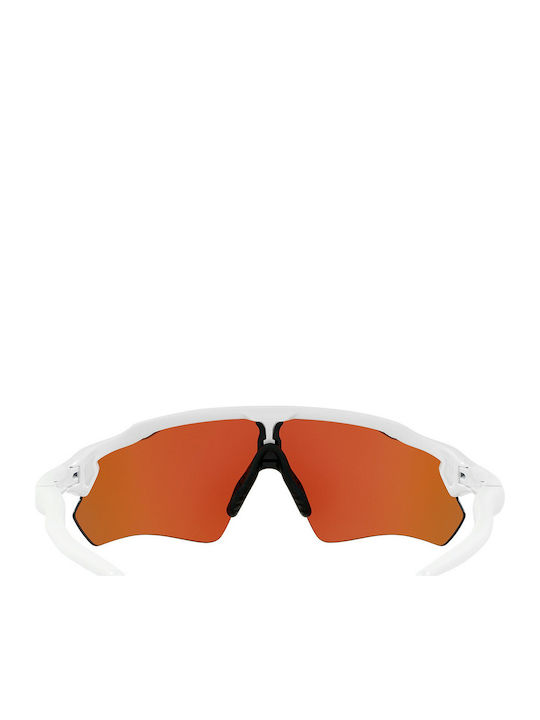 Oakley Radar Ev Path Ανδρικά Γυαλιά Ηλίου με Λευκό Κοκκάλινο Σκελετό και Μωβ Καθρέφτη Φακό OO9208-47