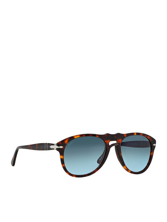 Persol PO0649/S 24/86 Unisex Γυαλιά Ηλίου με Καφέ Ταρταρούγα Κοκκάλινο Σκελετό και Μπλε Ντεγκραντέ Φακό PO0649 24/86