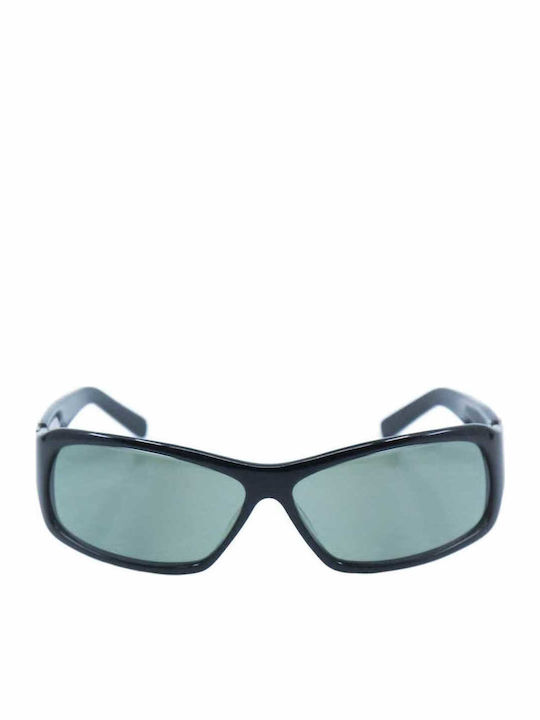 Hoffman Unisex Sunglasses with Black Plastic Frame and Black Lens 7058 C02