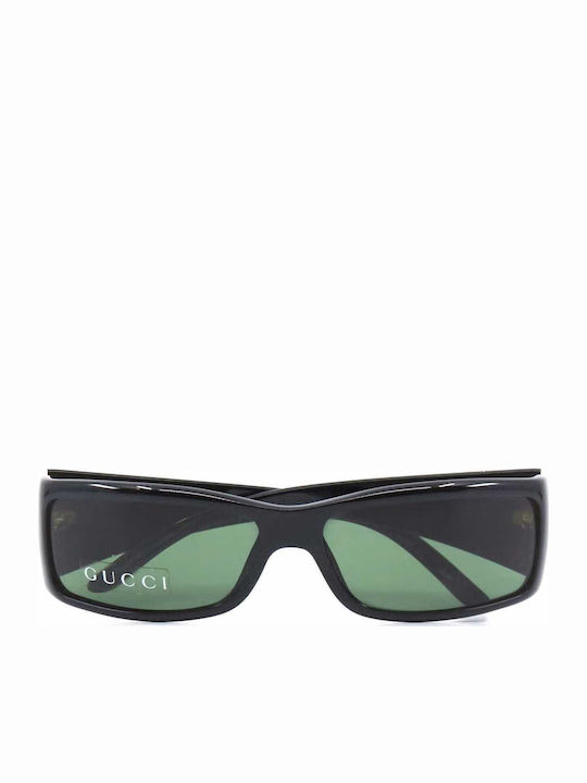 Gucci Women's Sunglasses with Black Plastic Frame and Green Lens GG2493NS 9D4
