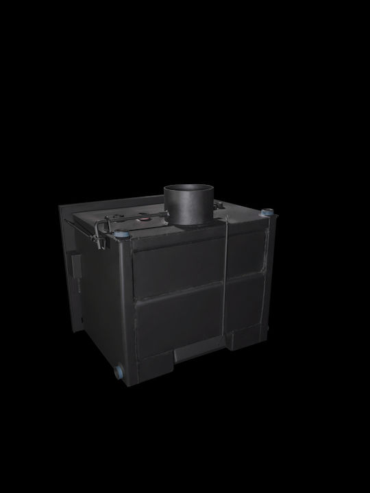 Metlor Mini Vitrus ACW/CS Șemineu cu inserție Caseta Lemn Radiator 26.6kW Drept cu o ușă care se deschide Rezervor de expansiune închis