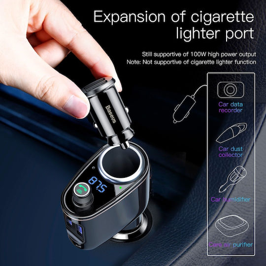 Baseus FM Transmitter Αυτοκινήτου Locomotive με USB