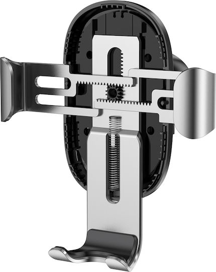 Baseus Gravity Car Mobile Mount with Adjustable Hooks and Wireless Charging Silver