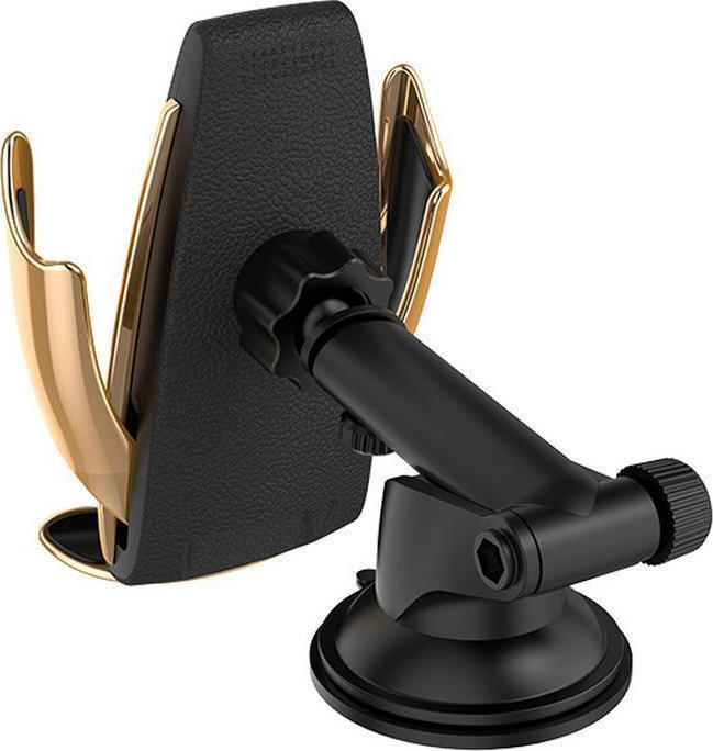 Hoco CA34 Qi Wireless Car Charging Holder Gold Skroutz.gr