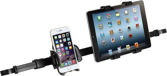 Suport pentru iPad și Tabletă pentru Tetieră Auto Suport Auto pentru Telefoane Mobile și Tablete cu Cârlige Reglabile Neagră