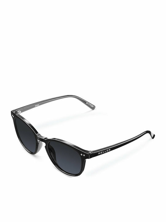 Meller Banna Men's Sunglasses with Black Acetate Frame and Black Lenses All Black