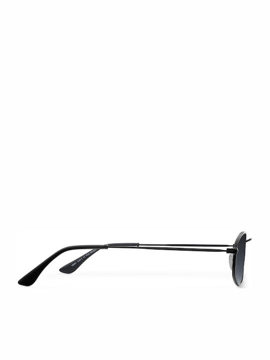 Meller Suku Unisex Sunglasses with Black Metal Frame and Black Lens S-TUTCAR