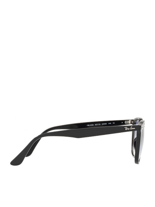 Ray Ban Unisex Sunglasses with Black Plastic Frame and Light Blue Gradient Lens RB4259 601/19