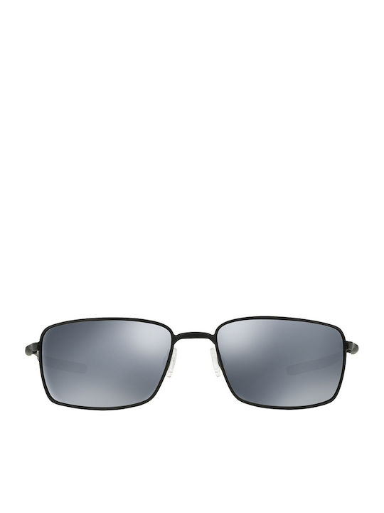 Oakley Square Wire Men's Sunglasses with Black Metal Frame and Black Polarized Mirror Lens OO4075-05
