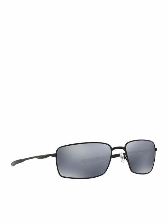 Oakley Square Wire Men's Sunglasses with Black Metal Frame and Black Polarized Mirror Lens OO4075-05