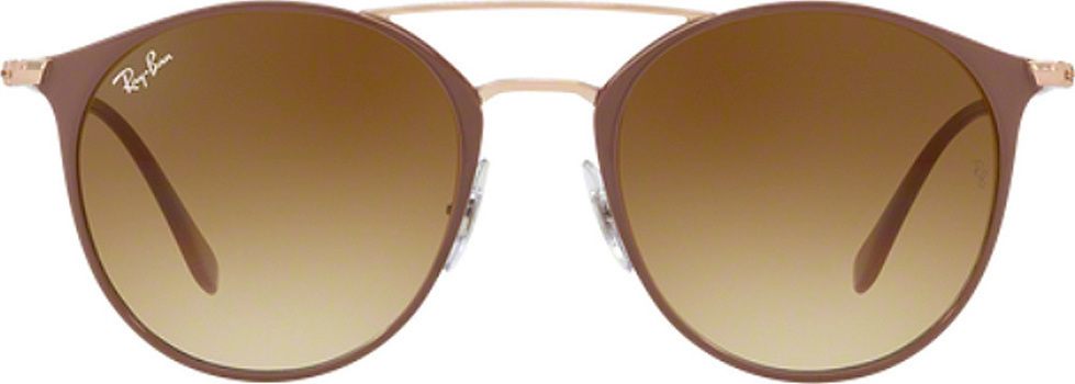 Ray Ban Unisex Sunglasses with Brown Metal Frame and Brown