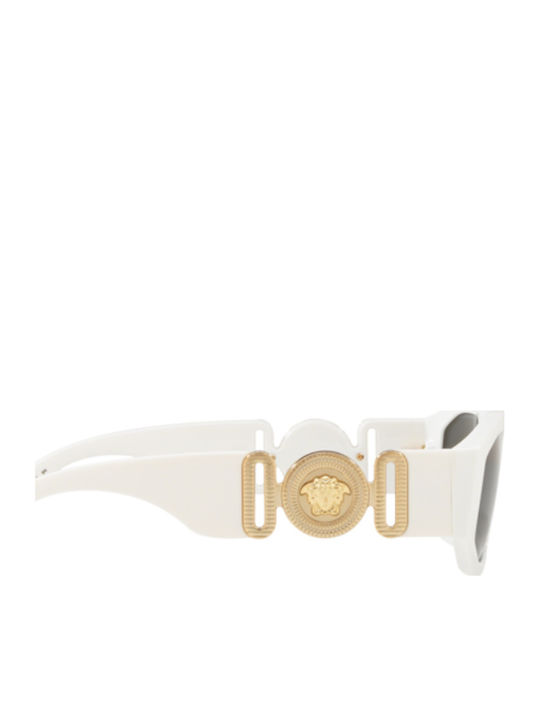 Versace Unisex Sunglasses with White Plastic Frame and Gray Lens VE4361 401/87