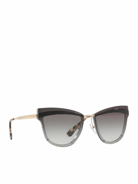 Prada Women's Sunglasses with Gray Metal Frame and Gray Gradient Lens SPR12U KUI0A7