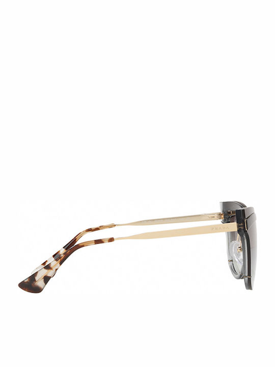 Prada Women's Sunglasses with Gray Metal Frame and Gray Gradient Lens SPR12U KUI0A7