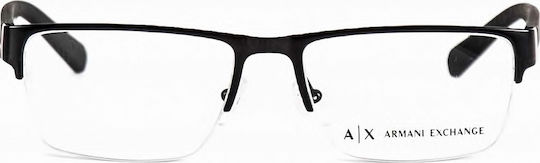 Armani Exchange Ανδρικός Μεταλλικός Σκελετός Γυαλιών σε Μαύρο Χρώμα AX1018 6063