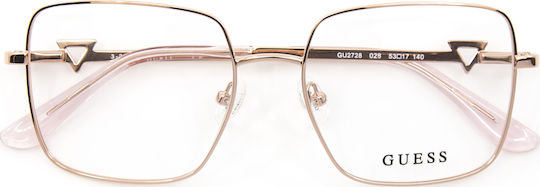 Guess Weiblich Metallisch Brillenrahmen Rose Gold GU2728 028