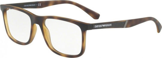 Emporio Armani Ανδρικός Κοκκάλινος Σκελετός Γυαλιών Καφέ Ταρταρούγα EA3112 5089