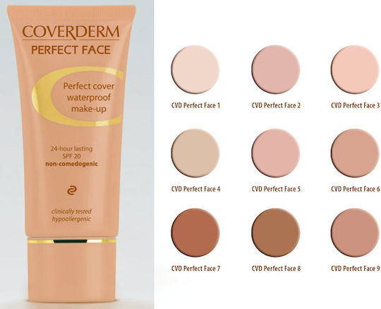 Coverderm Perfect Face Waterproof SPF20 Liquid Make Up 03 30ml