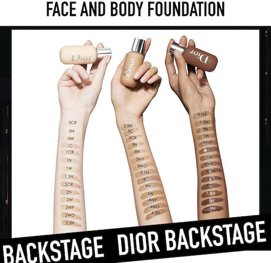 Dior Backstage Face & Body Flüssiges Make-up 1W Warm 50ml