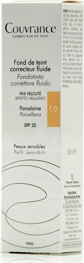 Eau Thermale Avène Couvrance Liquid Make Up SPF20 1.0 Porcelain 30ml