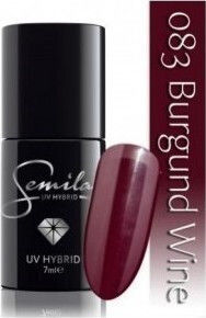 Semilac Classic Semi-Permanent Nail Polish Burgundy Wine 083 7ml