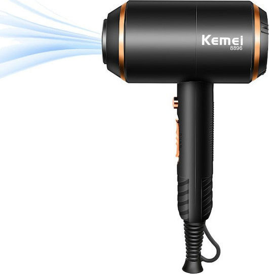 Kemei Ionic Πιστολάκι Μαλλιών με Φυσούνα 1700W