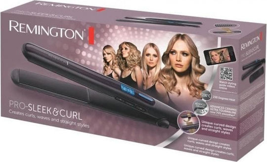 Remington PRO-Sleek & Curl S6505 Πρέσα Μαλλιών με Κεραμικές Πλάκες