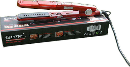 Gemei GM-1991 Hair Straightener with Steam and Ceramic Plates Ionic 65W