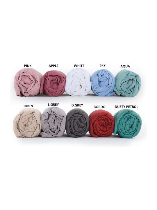 Nef-Nef Homeware Sheet Double with Elastic 140x200+30cm. White