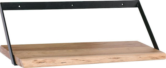 Wall Shelf Wall-2 Acacia Natural - Black 60x25x20cm EA7072,2