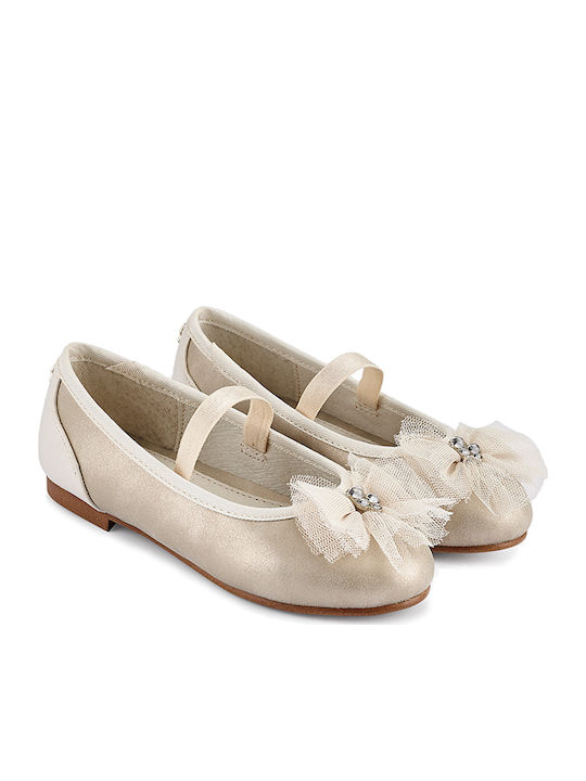 Mayoral Kids Ballerinas with Elastic Strap Beige