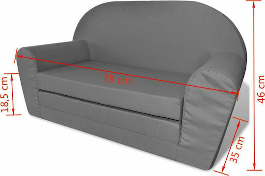 Детски Диван Сив 78x35x46см