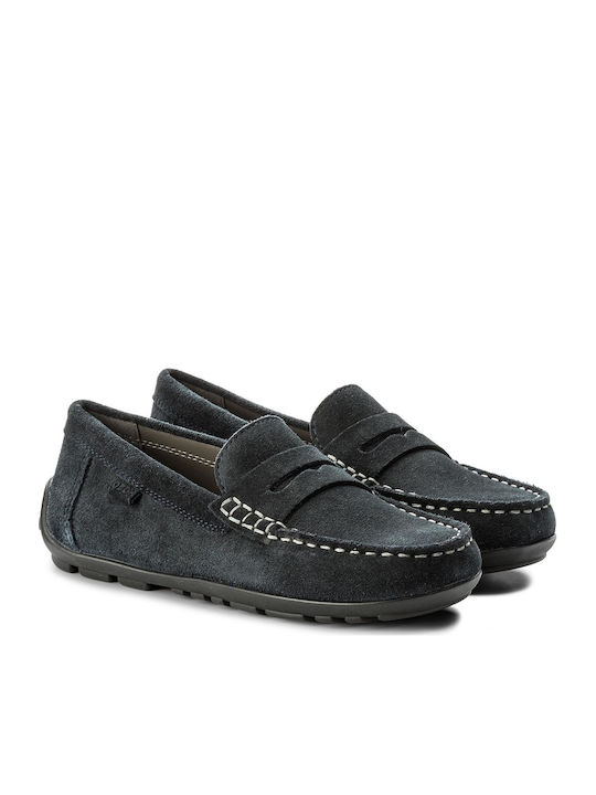 Boys Anatomic Suede Slip-On Moccasins New Fast Navy Blue J826CA 00022 C4002