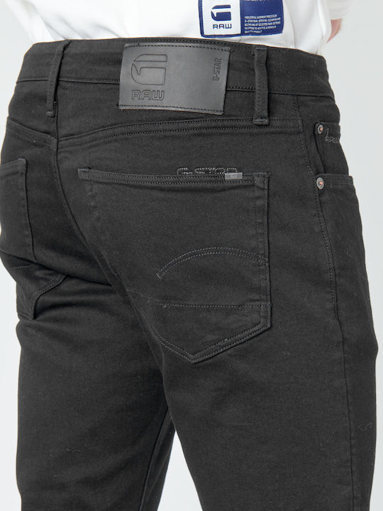3301 Men's Jeans Pants with Slim Tapered Fit Black