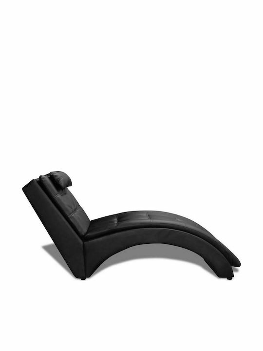 Modern Recliner Kunstleder Schwarz