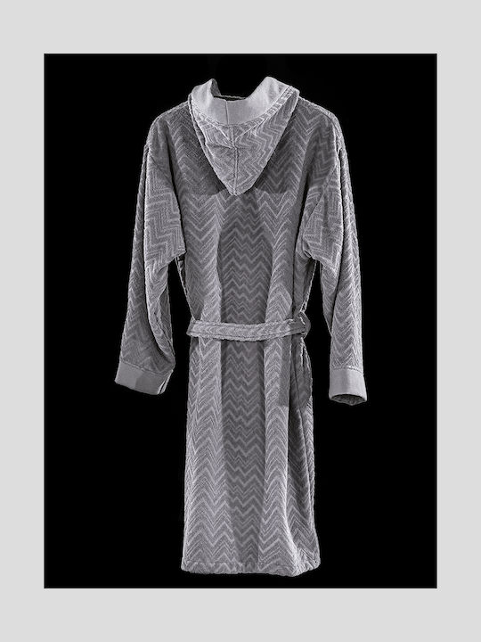 Guy Laroche Palacio Hooded Bathrobe Silver