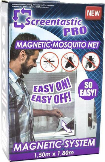 Factory Screentastic Pro Σίτα Πόρτας με Μαγνητική Ταινία Σταθερή Λευκή 180x150cm