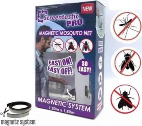 Factory Screentastic Pro Σίτα Πόρτας με Μαγνητική Ταινία Σταθερή Λευκή 180x150cm