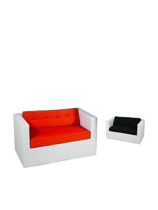 Set Outdoor Lounge White with Pillows ART100203 2pcs