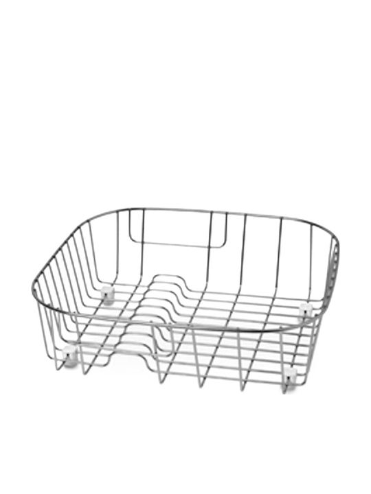 Pyramis Over Sink Dish Draining Rack from Stainless Steel in Silver Color 33x37x9.5cm