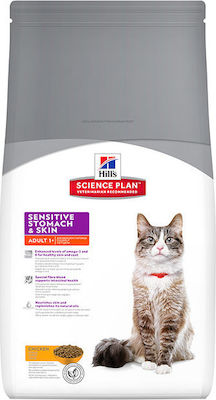 Hill's Science Diet Adult Sensitive Stomach & Skin Dry Food for Adult Cats with Chicken 1.5kg