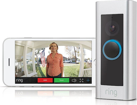 Ring Video Doorbell Pro Ασύρματο Κουδούνι Πόρτας Wi-Fi Συμβατό με Alexa