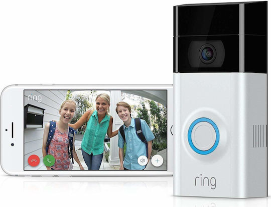 Ring Video Hauskommunikation Türglocke Wi-Fi Kompatibel mit Alexa Silbern