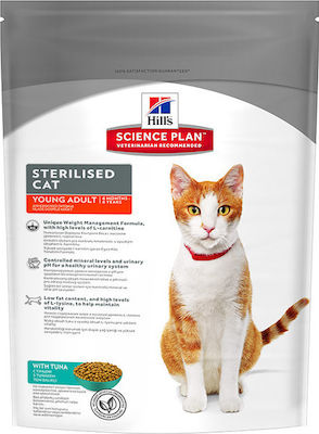 Hill's Science Plan Young Adult Sterilised Trockenfutter für erwachsene kastrierte Katzen mit Ton 0.3kg