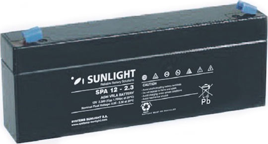 SunLight SPA 12-2.3 Μπαταρία UPS με Χωρητικότητα 2.3Ah και Τάση 12V