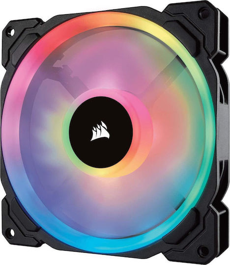 Corsair LL140 Dual Light Loop Case Fan (1300rpm / 51.5cfm) με RGB Φωτισμό και Σύνδεση 4-Pin PWM 2τμχ